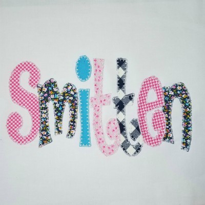 Smitten font applique